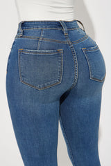 Kinsley Control Curvy Stretch Skinny Jeans - Medium Wash