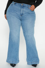 Bridge The Distance Wide Leg Jeans - Blue Wash