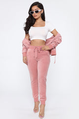 The Original Trendsetter Velour Set - Mauve