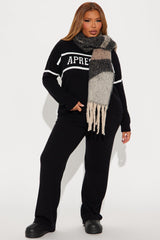 Snow Bunny Sweater Pant Set - Black
