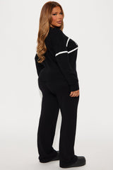 Snow Bunny Sweater Pant Set - Black