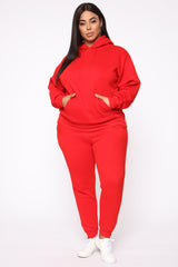 Stole Your Boyfriend's Oversized Jogger - Red