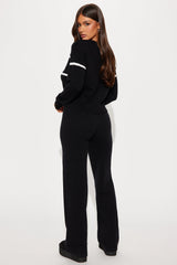 Snow Bunny Sweater Pant Set - Black