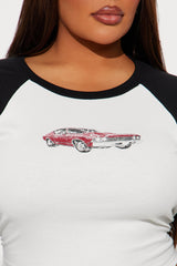 Malibu Getaway Raglan Tee - Black/combo
