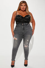 Living Life High Stretch Skinny Jeans - Black Wash