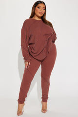 Lounge Vibes Legging Set - Brown
