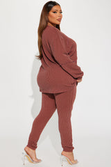 Lounge Vibes Legging Set - Brown