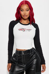 Malibu Getaway Raglan Tee - Black/combo