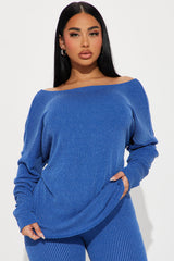 Don't Get Twisted Ribbed Legging Set - Blue