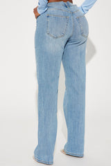 Be Authentic Slouchy Stretch Straight Leg Jeans - Vintage Wash