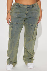 So Serious Stretch Cargo Jeans - Light Wash