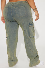 So Serious Stretch Cargo Jeans - Light Wash