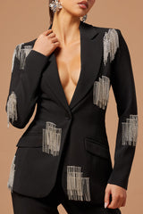 Marissa Pant Suit Set - Black