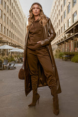 Stole Your Boyfriend's Oversized Jogger - Chocolate