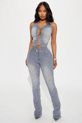 Fatal Attraction Stretch Bootcut Jeans - Blue