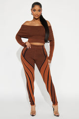 Gone For So Long Sweater Legging Set - Rust