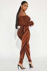 Gone For So Long Sweater Legging Set - Rust