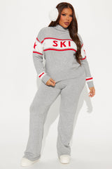 Ski Bunny Sweater Pant Set - Heather Grey