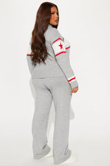 Ski Bunny Sweater Pant Set - Heather Grey