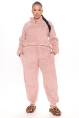 Cuddle Time Cozy Pant Set - Mauve