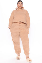 Cuddle Time Cozy Pant Set - Camel