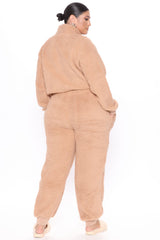 Cuddle Time Cozy Pant Set - Camel
