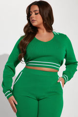 Stay With Me Sweater Pant Set  - Green