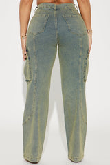 So Serious Stretch Cargo Jeans - Light Wash