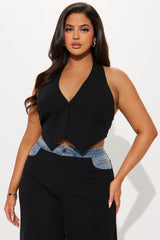 Best Dressed Vest Pant Set - Black
