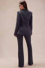 Vanessa Embellished 3 Piece Suit Set - Charcoal