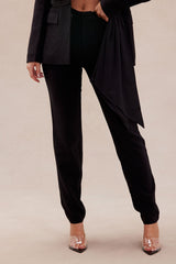 Jenna Bow Blazer Suit Set - Black