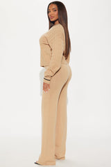 In New York Sweater Pant Set - Taupe