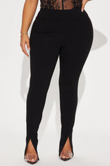 Full Schedule Split Hem Legging - Black