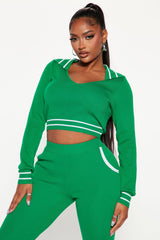 Stay With Me Sweater Pant Set  - Green