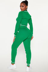Stay With Me Sweater Pant Set  - Green