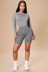 Natalee Biker Shorts - Grey