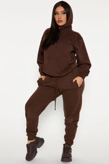 Stole Your Boyfriend's Oversized Jogger - Chocolate