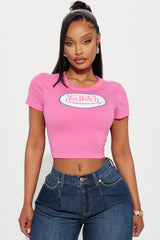 Von Dutch Baby Tee - Hot Pink