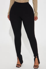 Full Schedule Split Hem Legging - Black