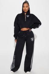Raiders Second Half Come-Back Wide Leg Pant - Black
