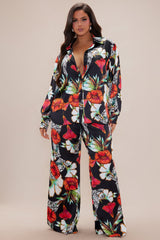 Amiri Satin Pant Set - Black/combo