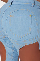Better With You Mesh Bootcut Jeans - Light Wash