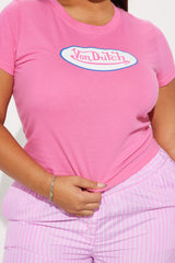 Von Dutch Baby Tee - Hot Pink
