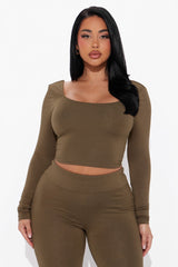 Sasha Double Lined Pant Set - Olive
