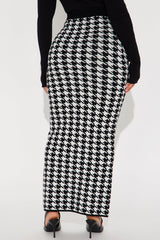 Mariana Sweater Knit Maxi Skirt - Black/White