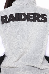 NFL Raiders Sherpa Jacket - Grey/Black