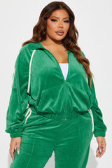 Old School Velour Jogger Set - Green