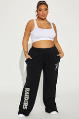 Raiders Snap Button Pants - Black