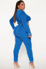 Stay With Me Sweater Pant Set  - Blue