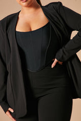 Payin' It Forward Blazer Set - Black